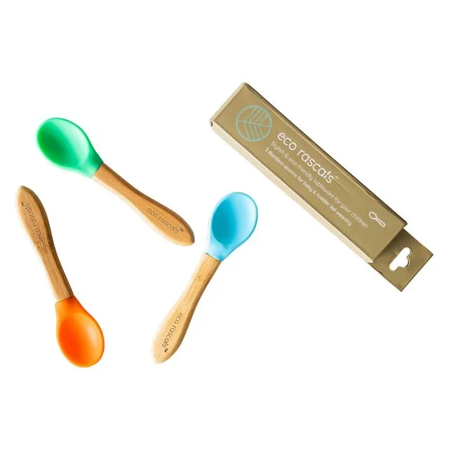 3 X Spoons in multiple colour ways - Blue Green Orange