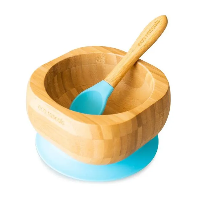 Bowl & Spoon - Blue