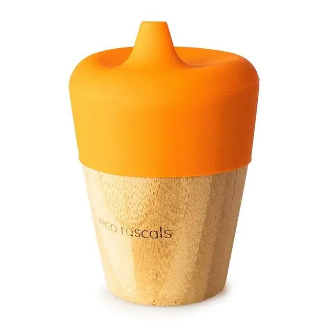 Small Cup with Sippy Feeder - Orange