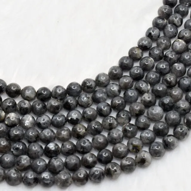 Black Labradorite A Grade 4mm, 6mm, 8mm, 10mm, 12mm Round Beads