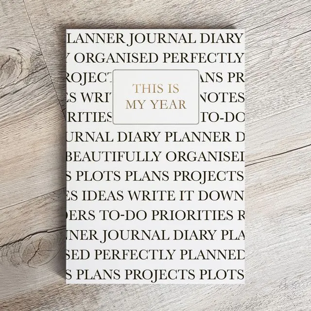 Undated Diary Planner "This is my Year" | Week to View | Typo