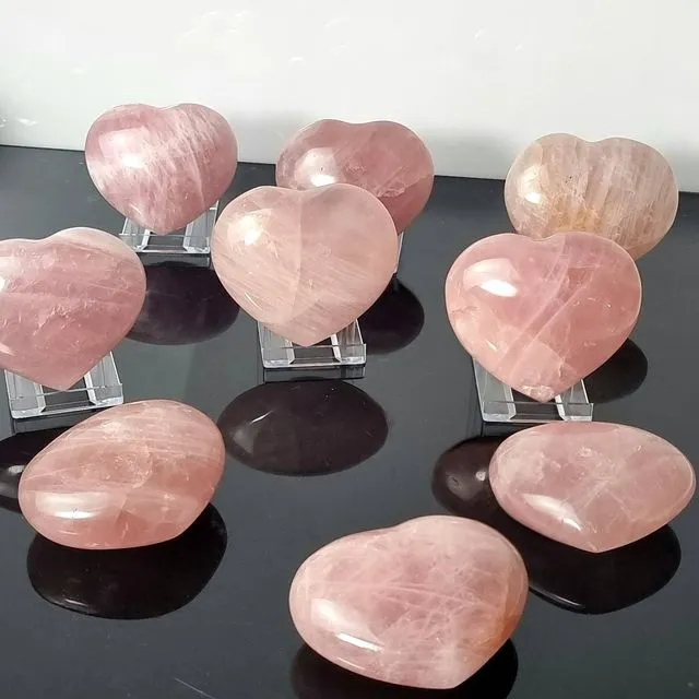 Rose Quartz Crystal Heart - Rose hrt 150/250