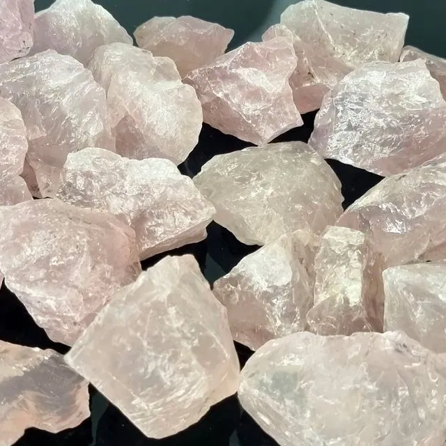 Small Rough Rose Quartz Crystals Raw Chunks - Large 1kg Batch