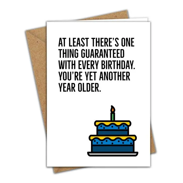Funny Birthday Card You're A Year Older Funny Birthday Greeting Card 058