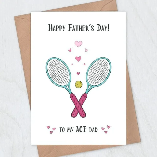 Ace Tennis Father's Day Card