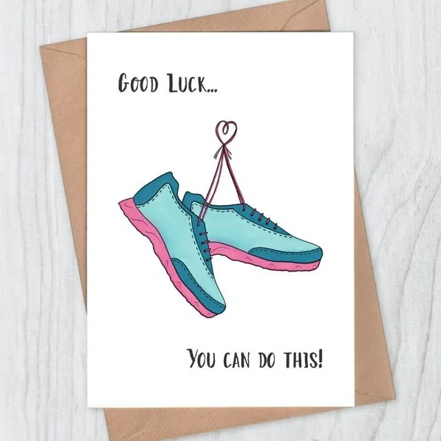 Running Trainers Good Luck Card - You can do this!