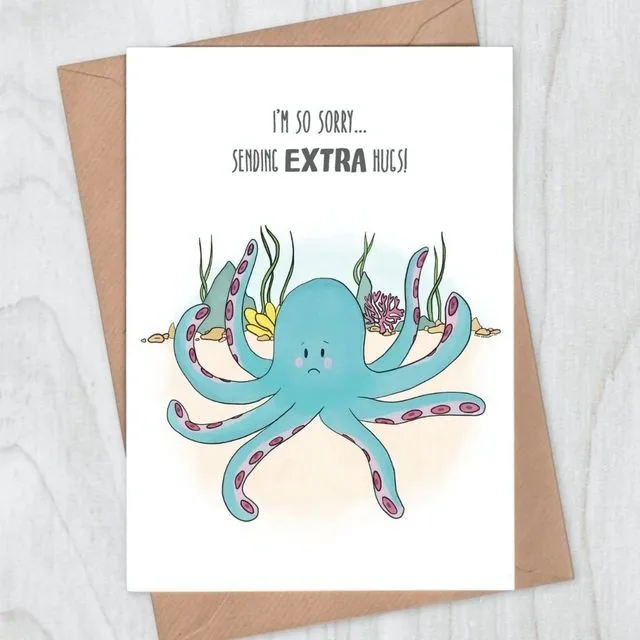 Sympathy Card - Octopus Hugs