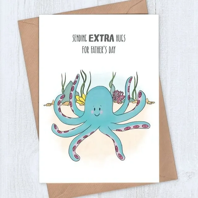 Octopus Extra Hugs Father's Day Card