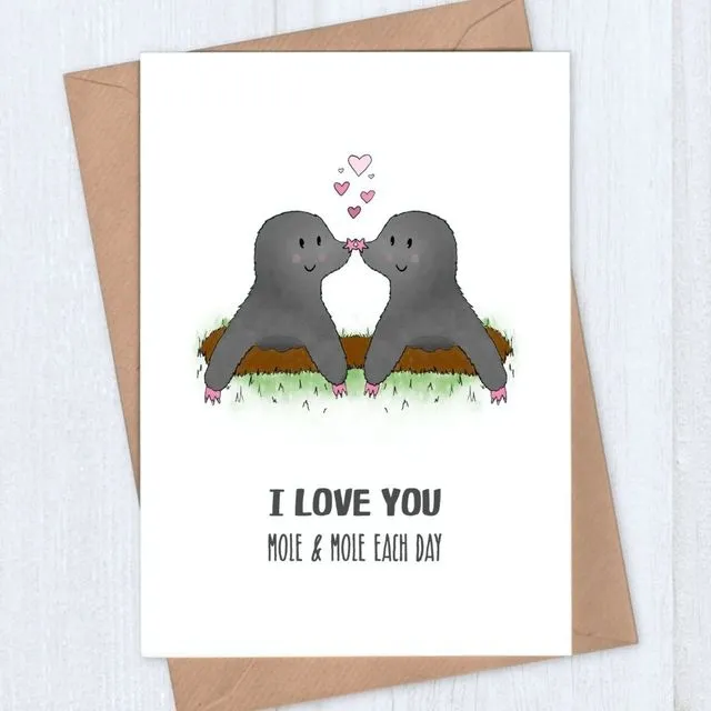 I Love You Mole and Mole Card