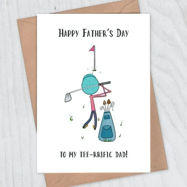 TEErrific Golf Father's Day Card