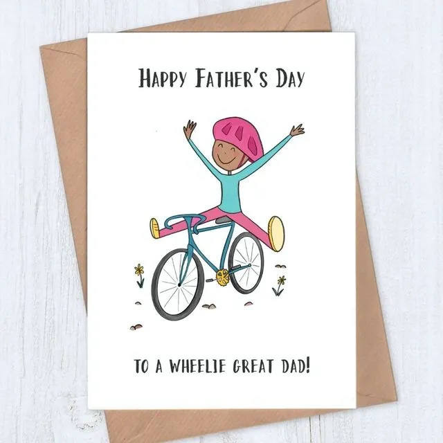 Wheelie Great Cycling Father's Day Card