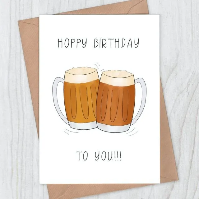 Beer Hoppy Birthday Card