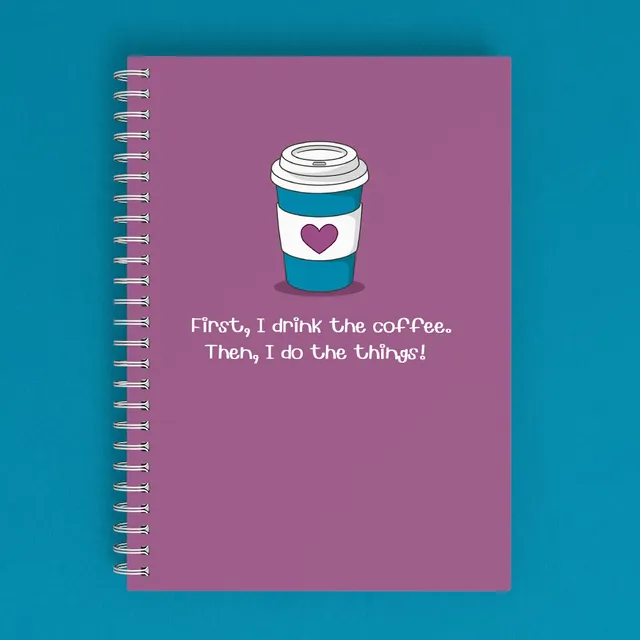 Coffee A5 Dot Grid Wire Bound Notebook