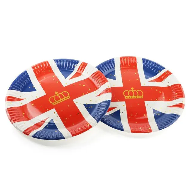 Union Jack 9 Inch Paper Plate (Pack of 10)