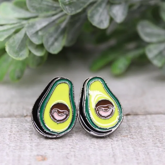 Avocado || Stud Earrings || Hypoallergenic