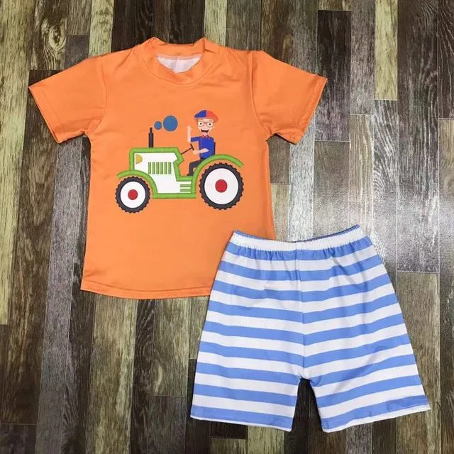 Blippi Tractor Youth Short Set *See Shipping Policy*