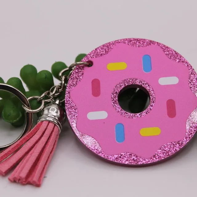 Glitter Sprinkle Donut || Keychain