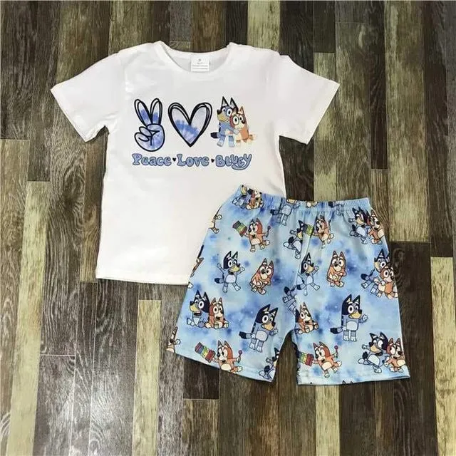 Peace Love Bluey Youth Short Set *See Shipping Policy*