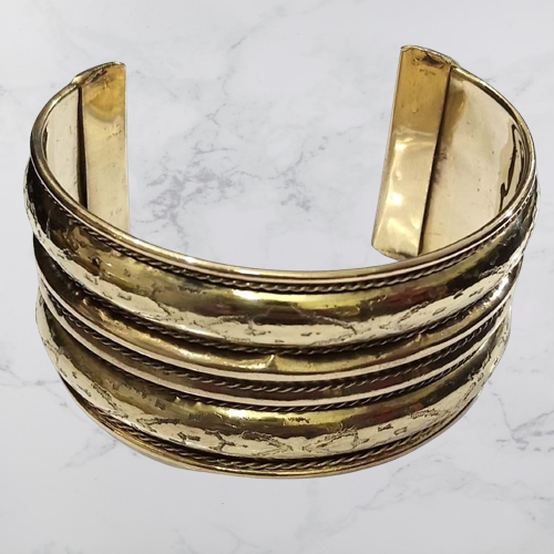 Bohotusk Roman Adjustable Brass Bangle Bracelet