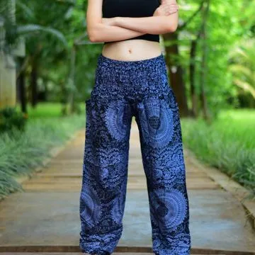 Assorted Set of 5 Solid Color Thai Cotton Low Cut Harem Pants  Sure Design  Wholesale