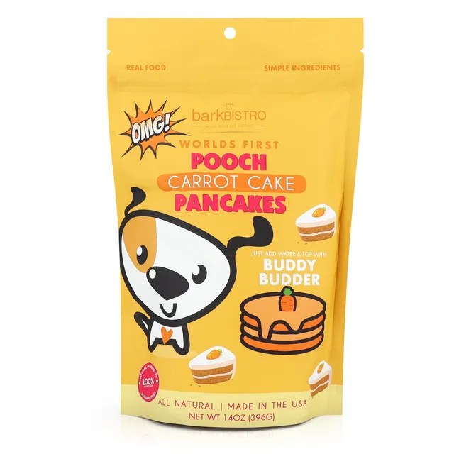 Dog Pancakes, Carrot Cake POOCH PANCAKES, 100% all natural dog pancakes
