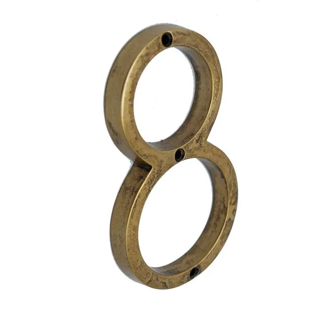Brass bee Premium House Numbers in Heritage Finish 0-9 - 5 Inch - Number 8
