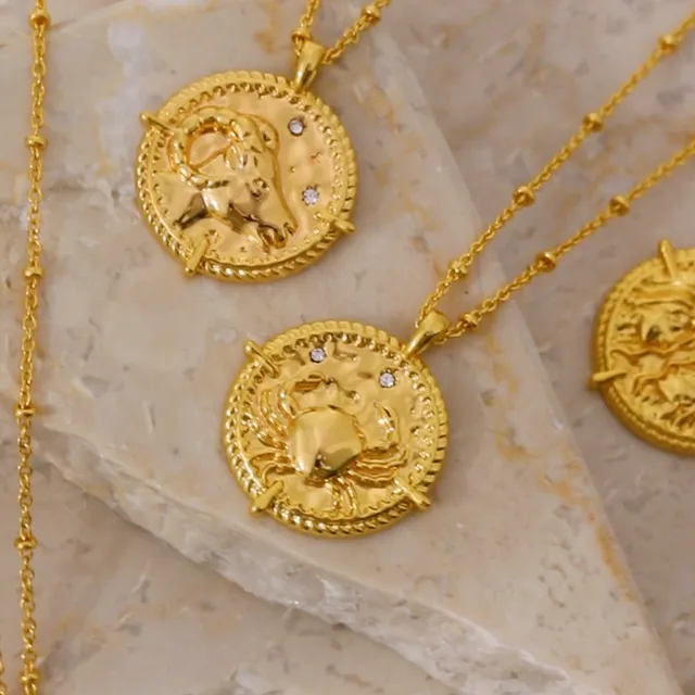 Cancer Necklace 18k gold plated zodiac