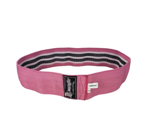 NON-SLIP HIP EXERCISE HEAVY RESISTANCE BANDS - PINK/WHITE 18"
