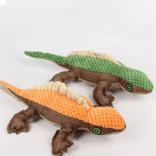Lizard-Shaped Gums Care Soft Stuffed Plush Dog & Cat Chew Toy