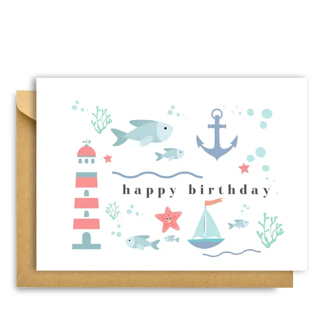 Sea Inspired Birthday Card
