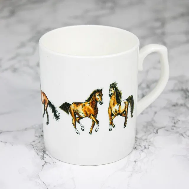 Horse Bone China Mug | Hand Printed and Designed by Gemma Keith
