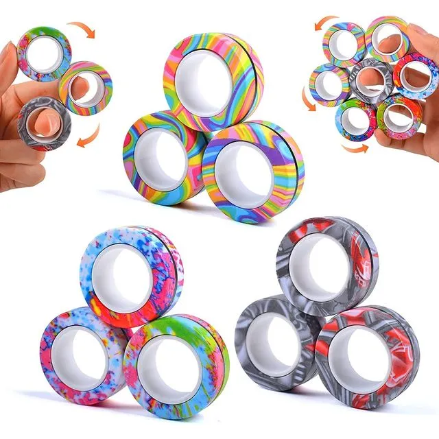 Tie-Die Color Magnetic Stress Reliever Toy For Kids