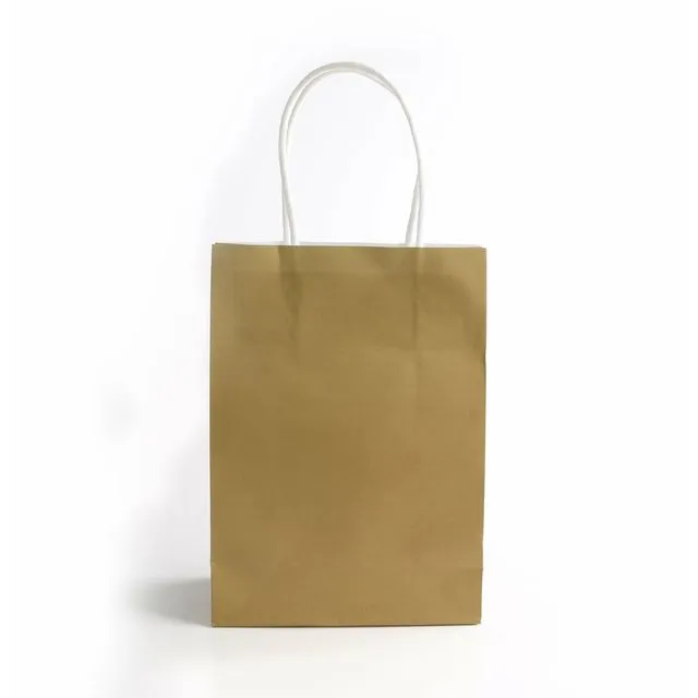 Gold Paper Bag with Handles