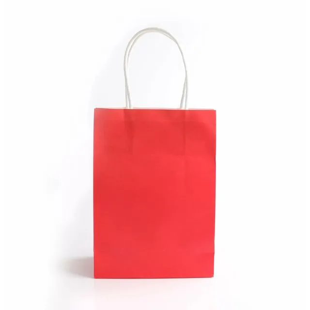 Red Paper Bag with Handles