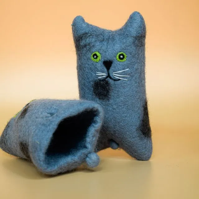 Wool Felted Cat Toy | Re-usable Cat Toy | Refillable
