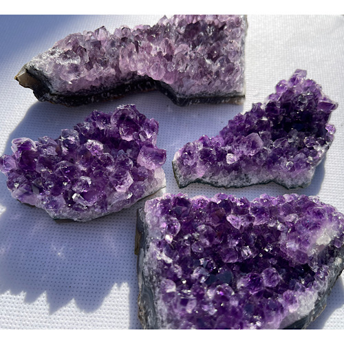 Purple Amethyst set of four (chosen intuitively, all bundles are similar in colour and weight)
