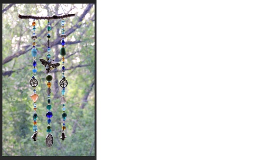 Suncatcher Hanging Blue Beads Goddes