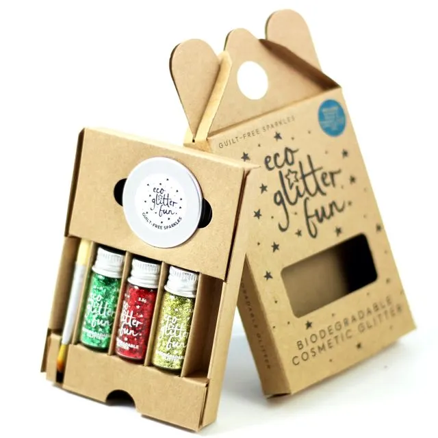 Eco Glitter Fun 3pcs Sparkle Christmas Boxed Kit