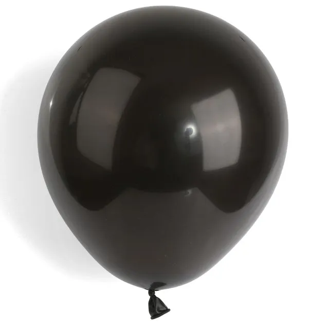 12 INCH MATTE BLACK LATEX BALLOONS PACK OF 50