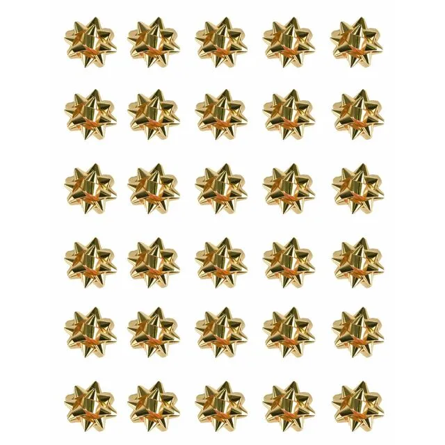 Mini Foil Bows Gold Pack 30
