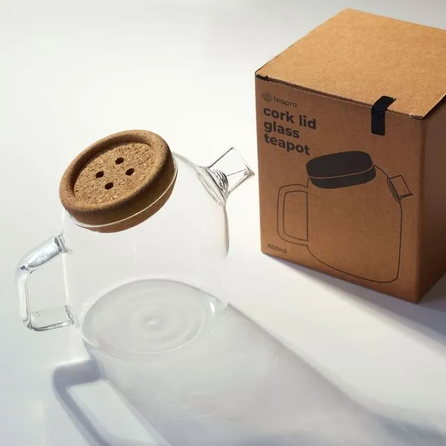 800ml Teapro Designer Glass Teapot with Cork Lid
