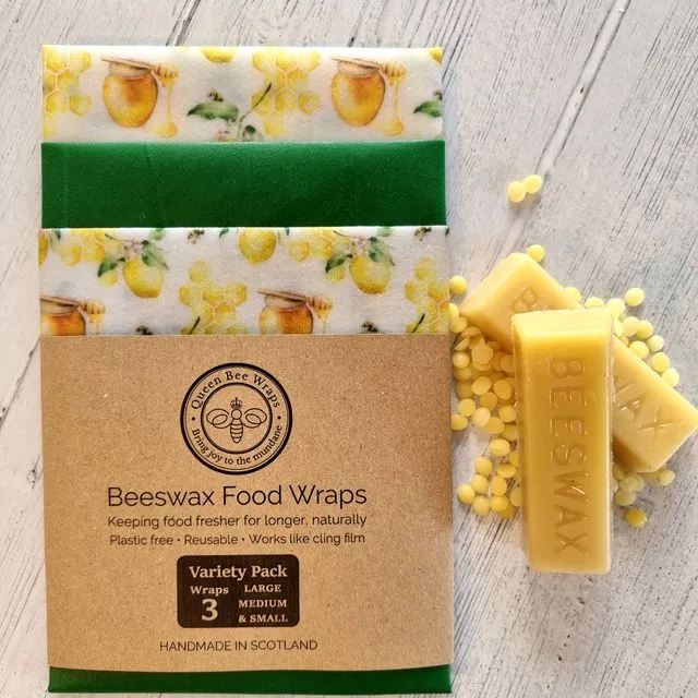 Beeswax Wrap Variety Pack - Spring Bee