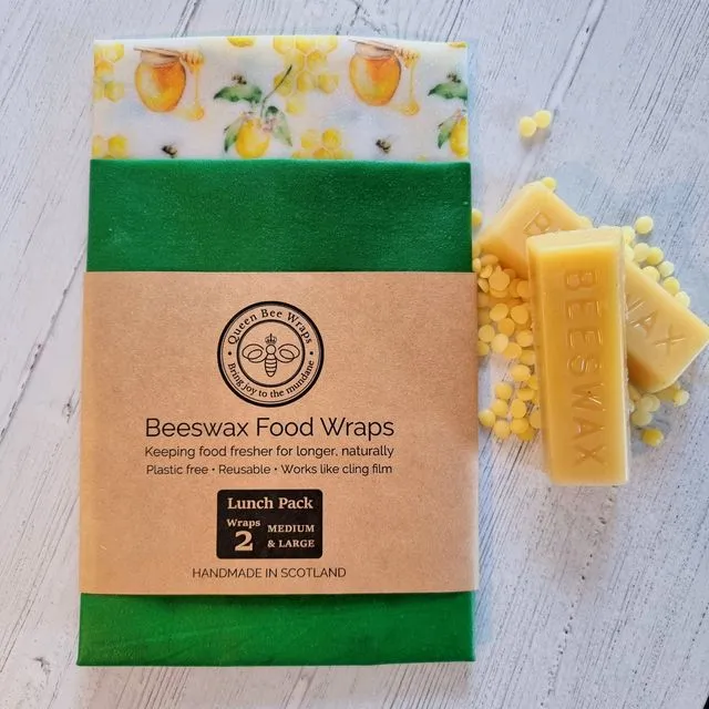 Beeswax Wrap Lunch Pack - Spring Bee
