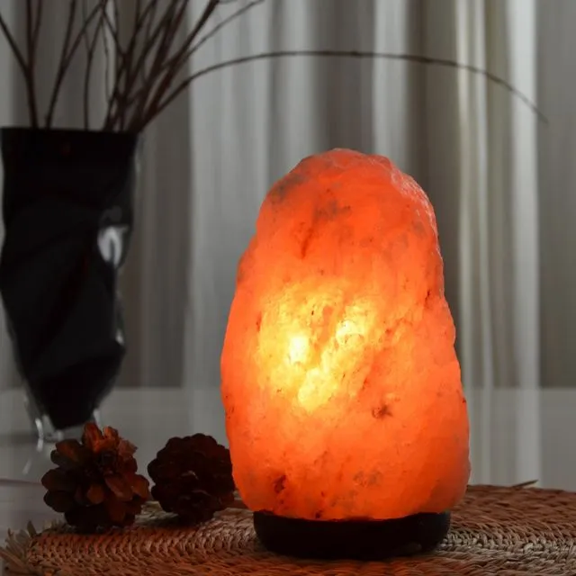 Lampe en Cristal de Sel d'Himalaya - de 4 à 6 kg – Sculptée à la Main - Idée Cadeau – Objet de Décoration