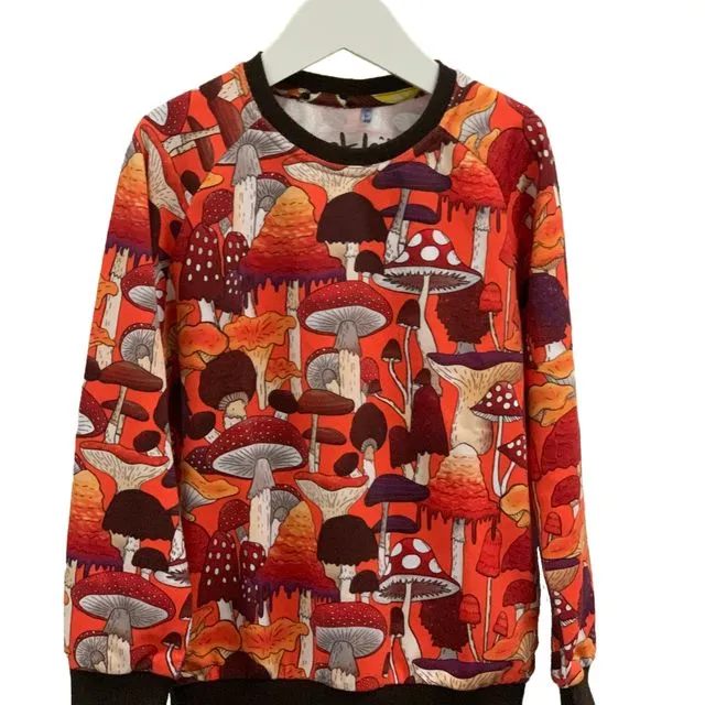 Mushroom Print Kids Sweater