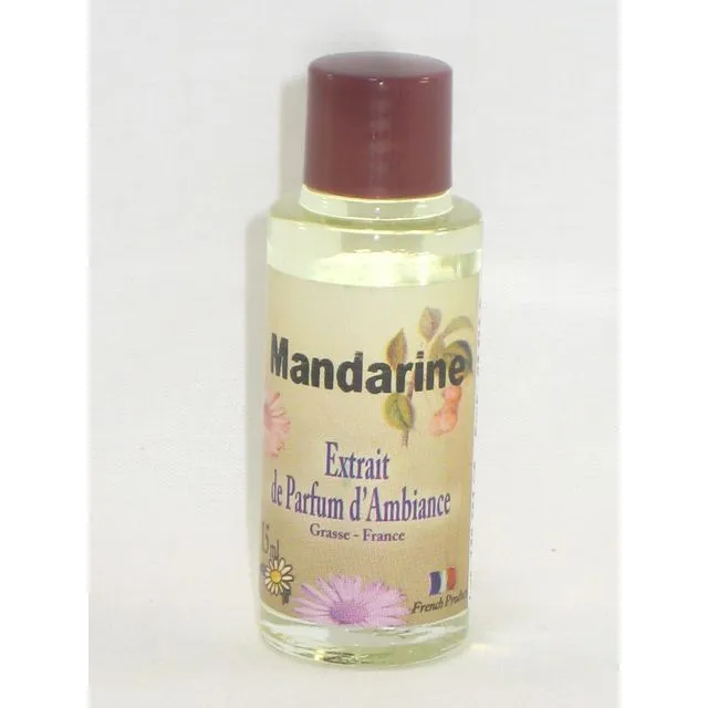 Extrait de Parfum – Mandarine – 15ml - Made in France – Adapté à la Diffusion