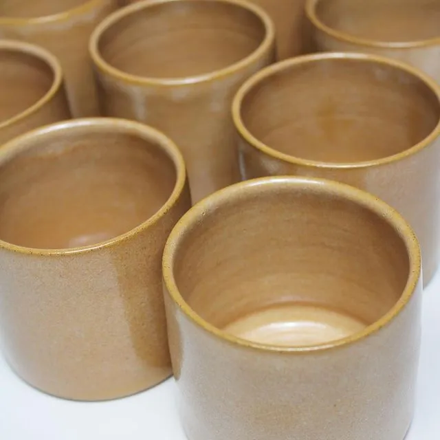 Mini Apricot Handmade Ceramic Plant Pot