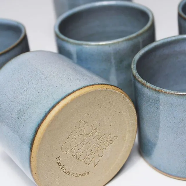 Mini Sea Blue Handmade Ceramic Plant Pot