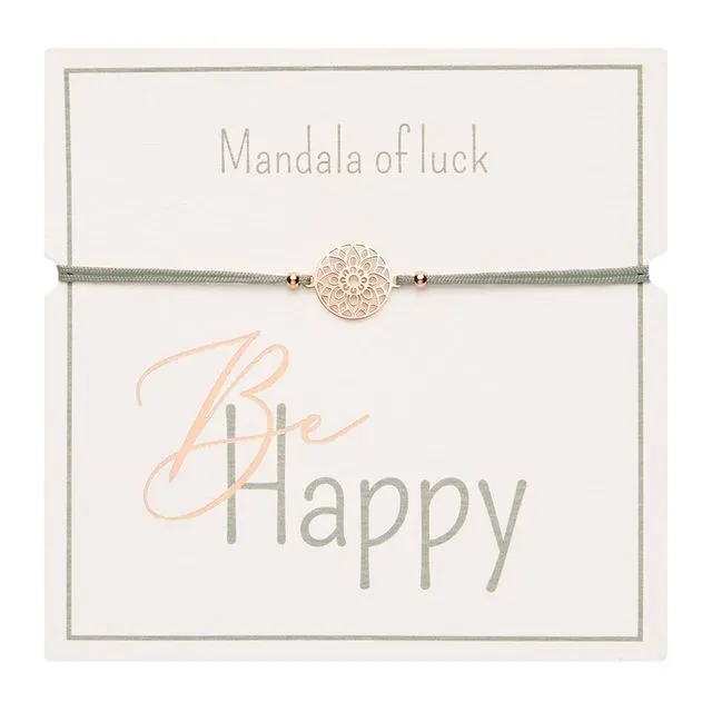 Bracelet - "Be Happy" - rose gold - mandala of l.
