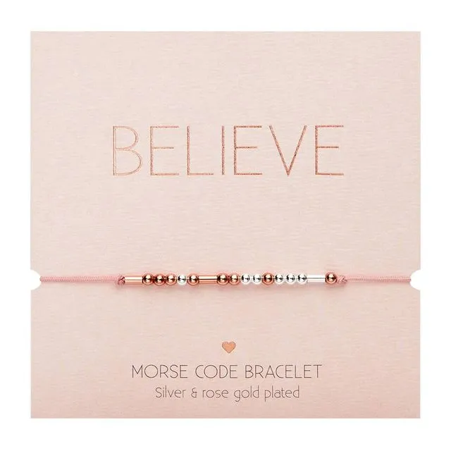 Bracelet - "Morse Code" - believe